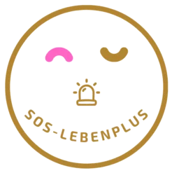 Smiley mit lachendem und weinenden Aute in pink und gold | | SOS LebenPlus | SOS Coaching für Lebenskrisen | Simona Gisler | CH-Stein am Rhein SOS Coaching für Lebenskrisen | Simona Gisler | CH-Stein am Rhein