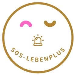 Smiley mit lachendem und weinenden Aute in pink und gold | | SOS LebenPlus | SOS Coaching für Lebenskrisen | Simona Gisler | CH-Stein am Rhein SOS Coaching für Lebenskrisen | Simona Gisler | CH-Stein am Rhein